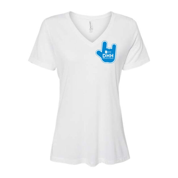 Bella + Canvas - Womens Relaxed Triblend Short Sleeve V-Neck - Printed Logos Thumbnail