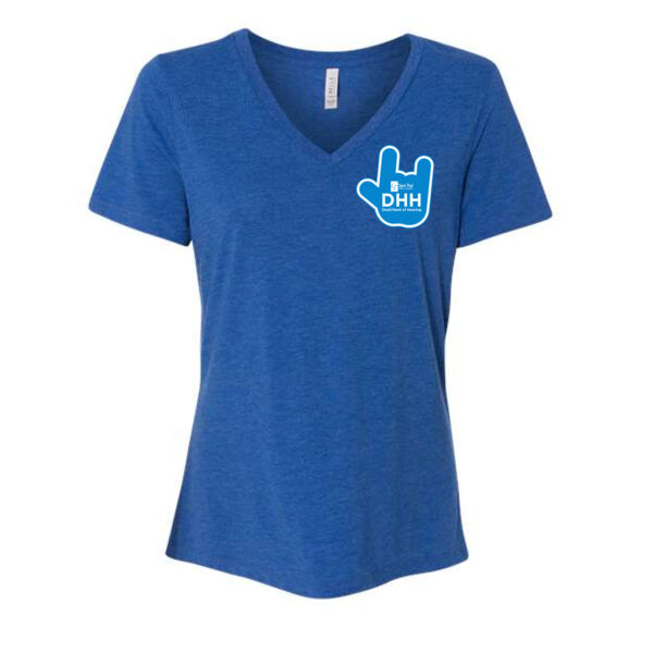 Bella + Canvas - Womens Relaxed Triblend Short Sleeve V-Neck - Printed Logos Thumbnail