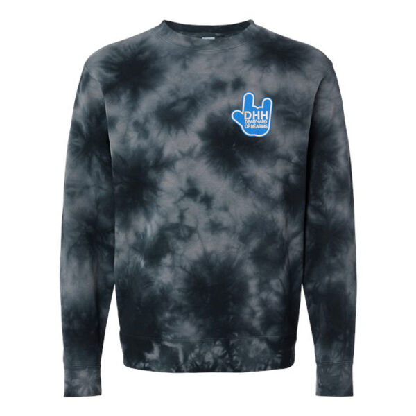 Independent Trading Co. - Midweight Tie-Dyed Crewneck Sweatshirt - Embroidery & Printed Logos Thumbnail