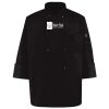 Ten Pearl Button Black Chef Coat Thumbnail